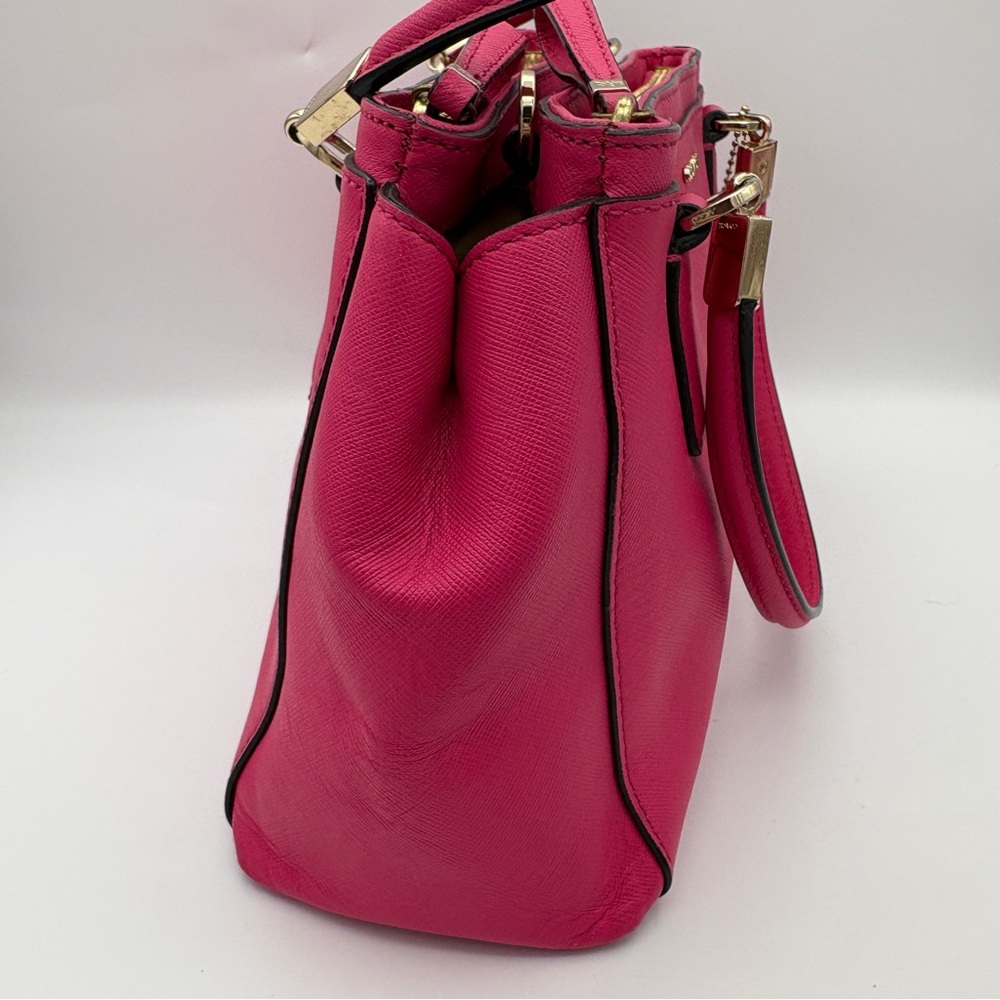 COACH Madison Mini Christie Carryall Satchel with Crossbody Strap in Hot Pink - Picture 6 of 13